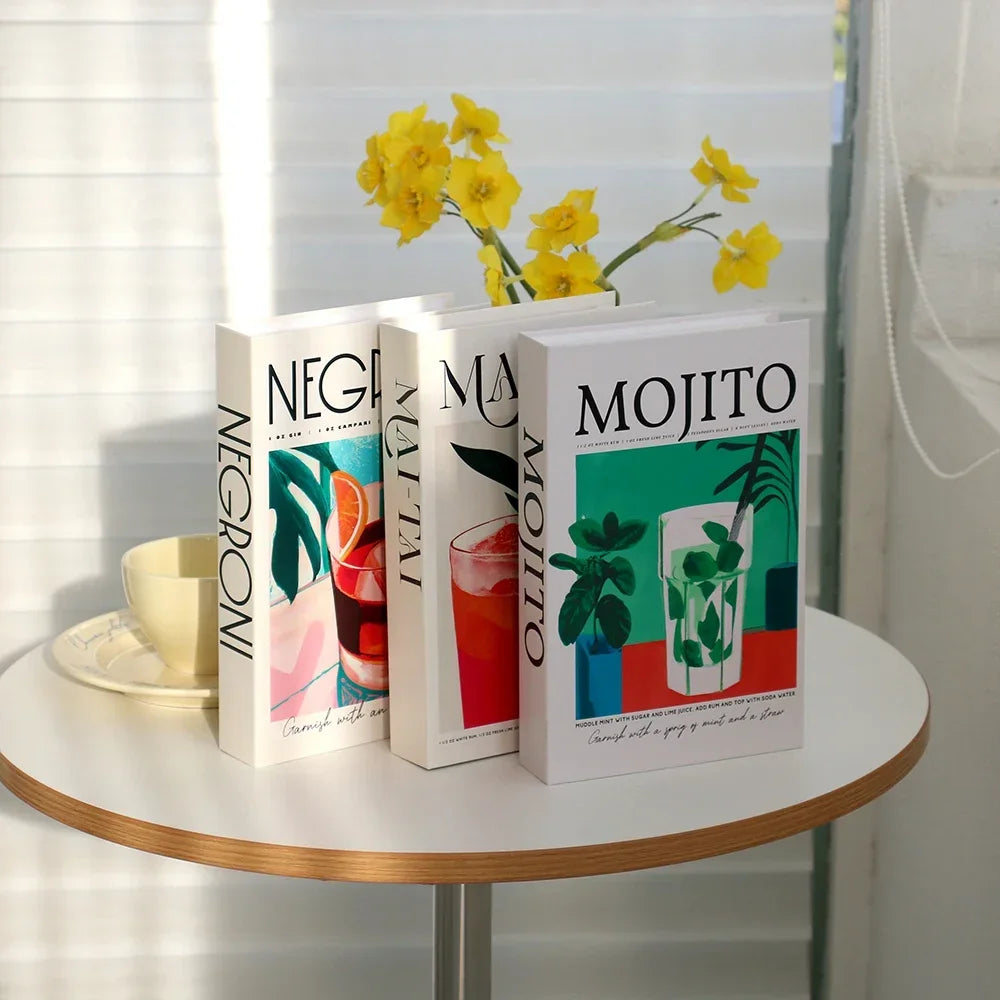 3Pcs Fashion Decorative Books – Modern Coffee Table Accent