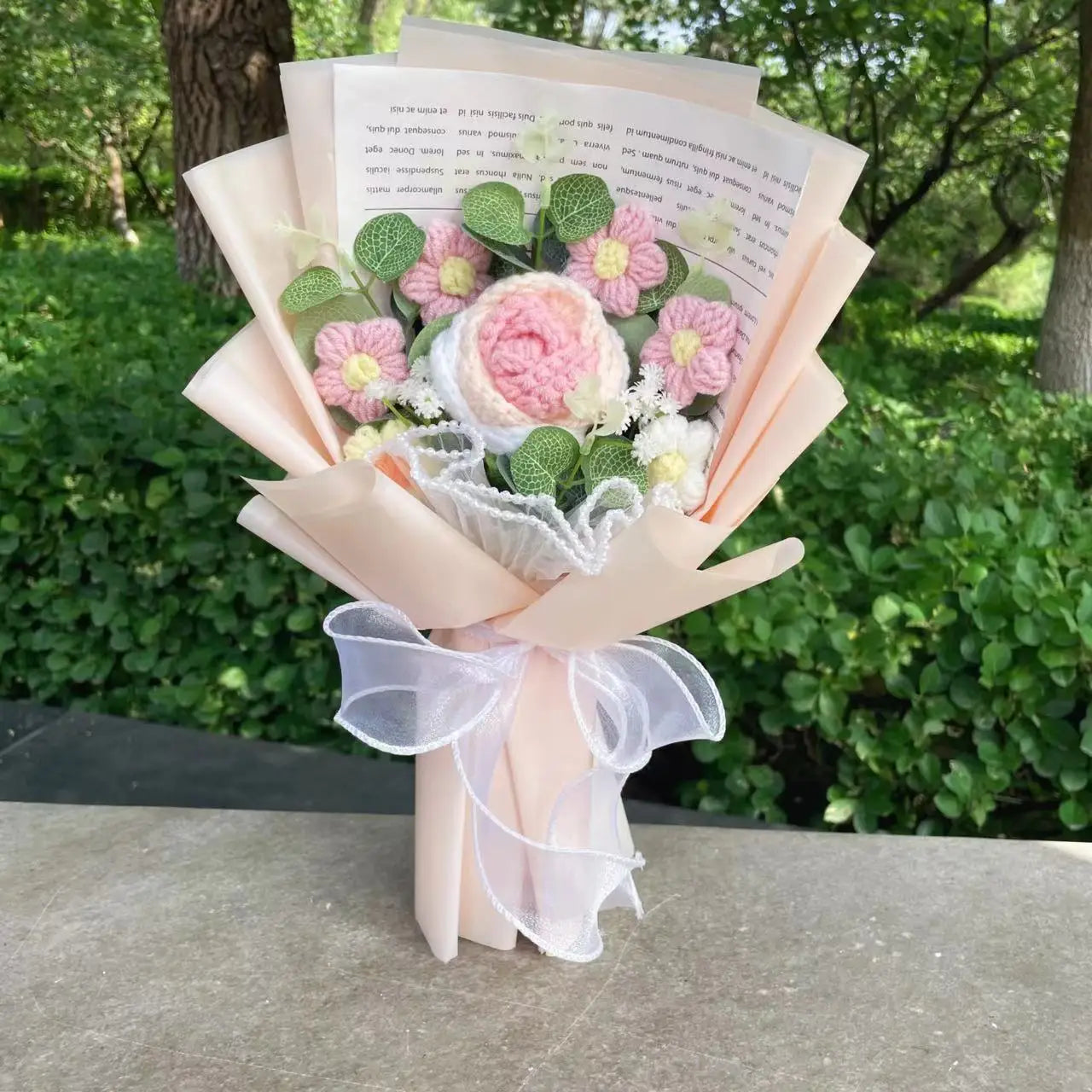 Handcrafted Knitted Flower Bouquet – Cozy Crochet Blooms for Gifting & Décor