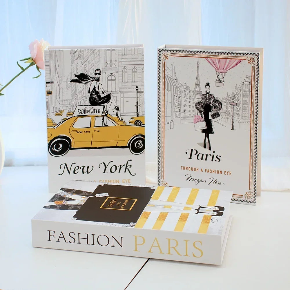 3Pcs Fashion Decorative Books – Modern Coffee Table Accent