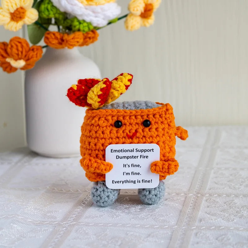 Handmade Crochet Turtle Plush – “You’re Turtle-y Awesome” Positive Support Doll Gift