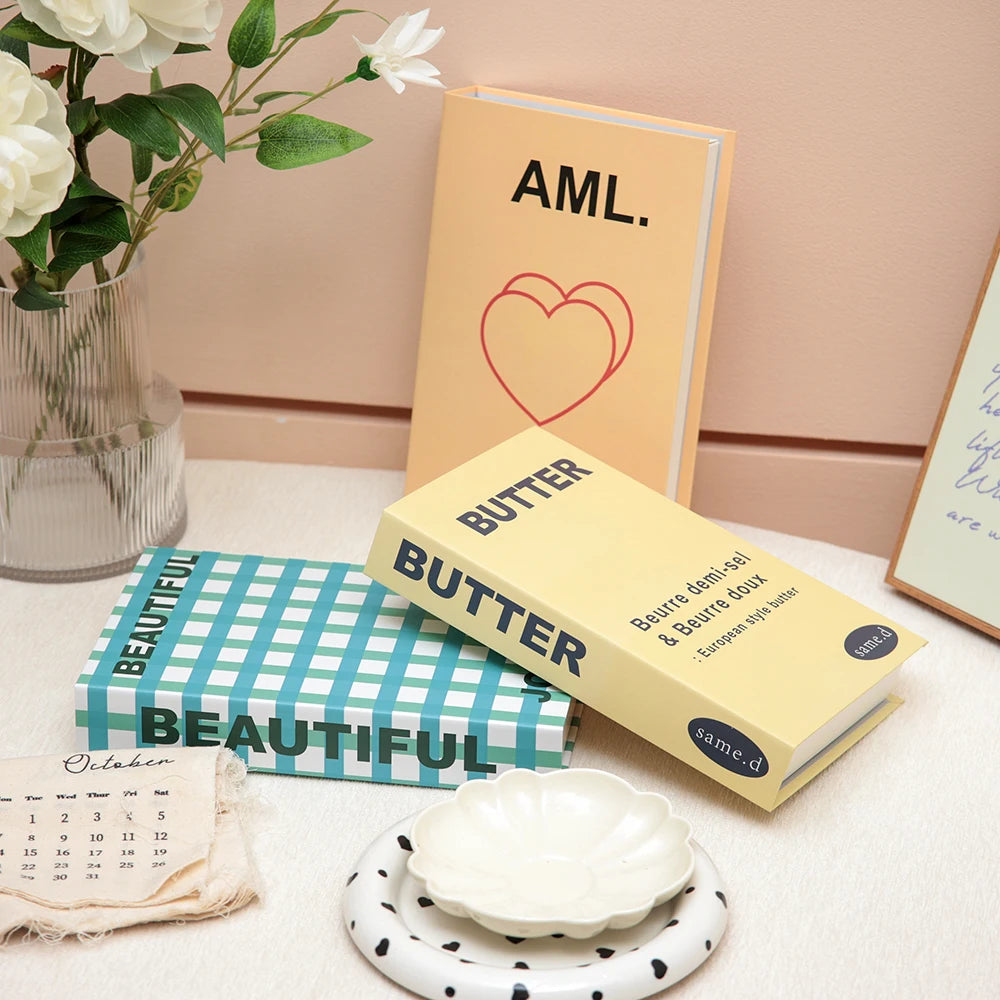 3Pcs Fashion Decorative Books – Modern Coffee Table Accent