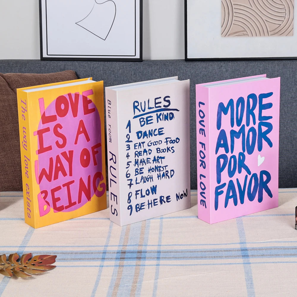 3Pcs Fashion Decorative Books – Modern Coffee Table Accent
