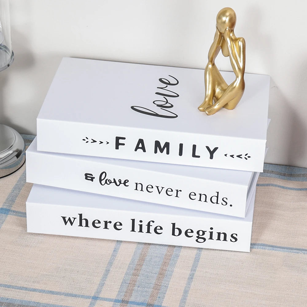 3Pcs Fashion Decorative Books – Modern Coffee Table Accent