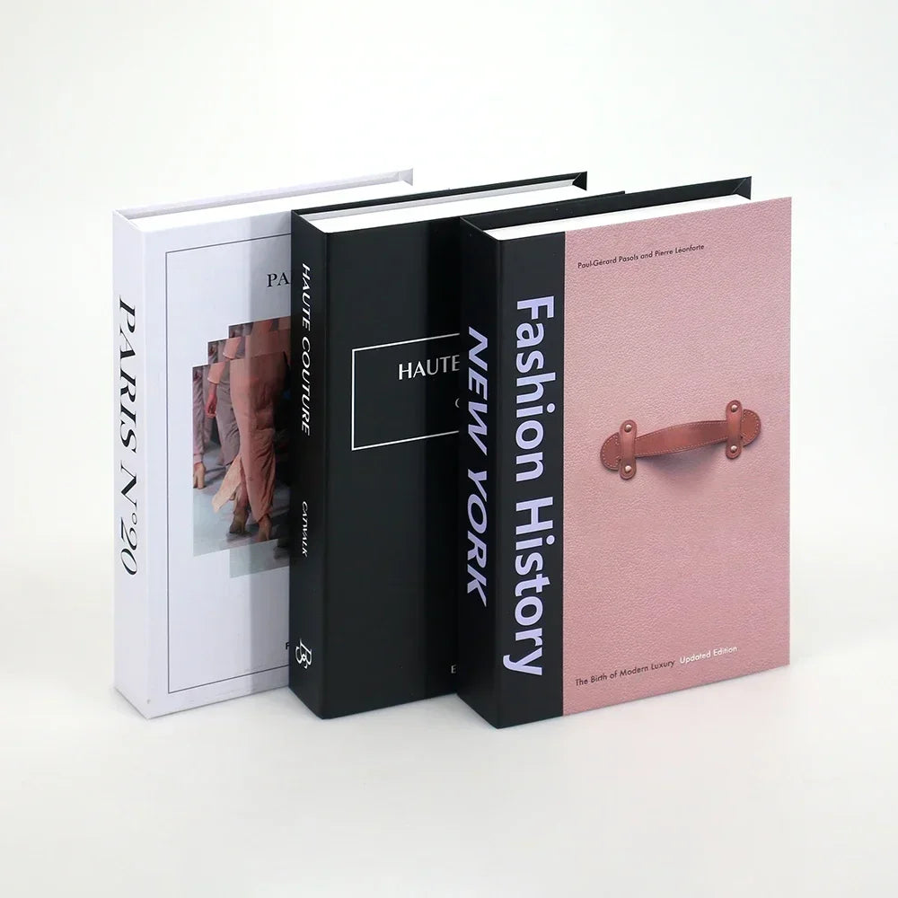 3Pcs Fashion Decorative Books – Modern Coffee Table Accent