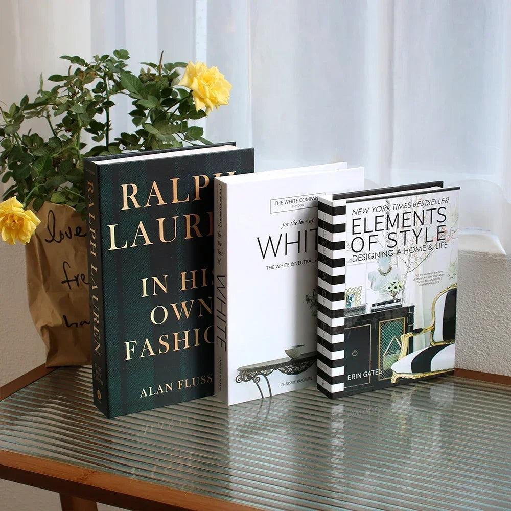 3Pcs Fashion Decorative Books – Modern Coffee Table Accent