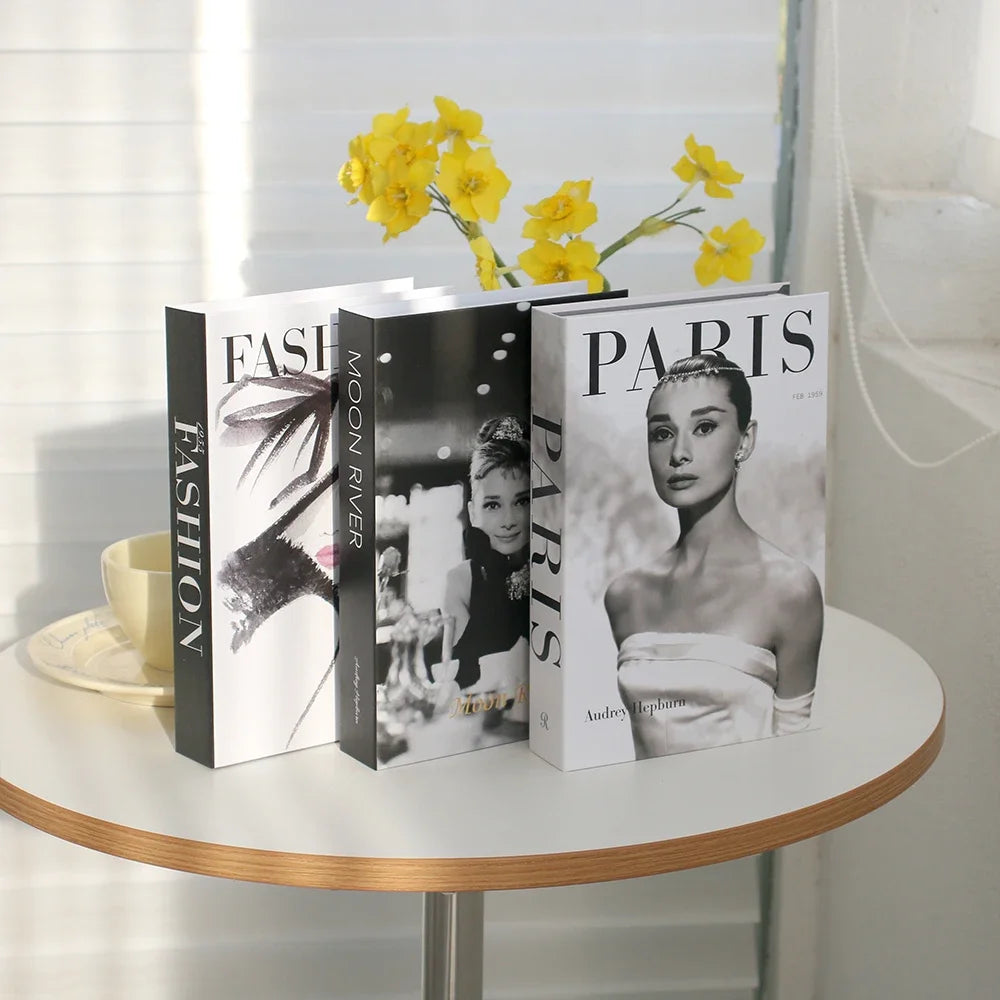 3Pcs Fashion Decorative Books – Modern Coffee Table Accent