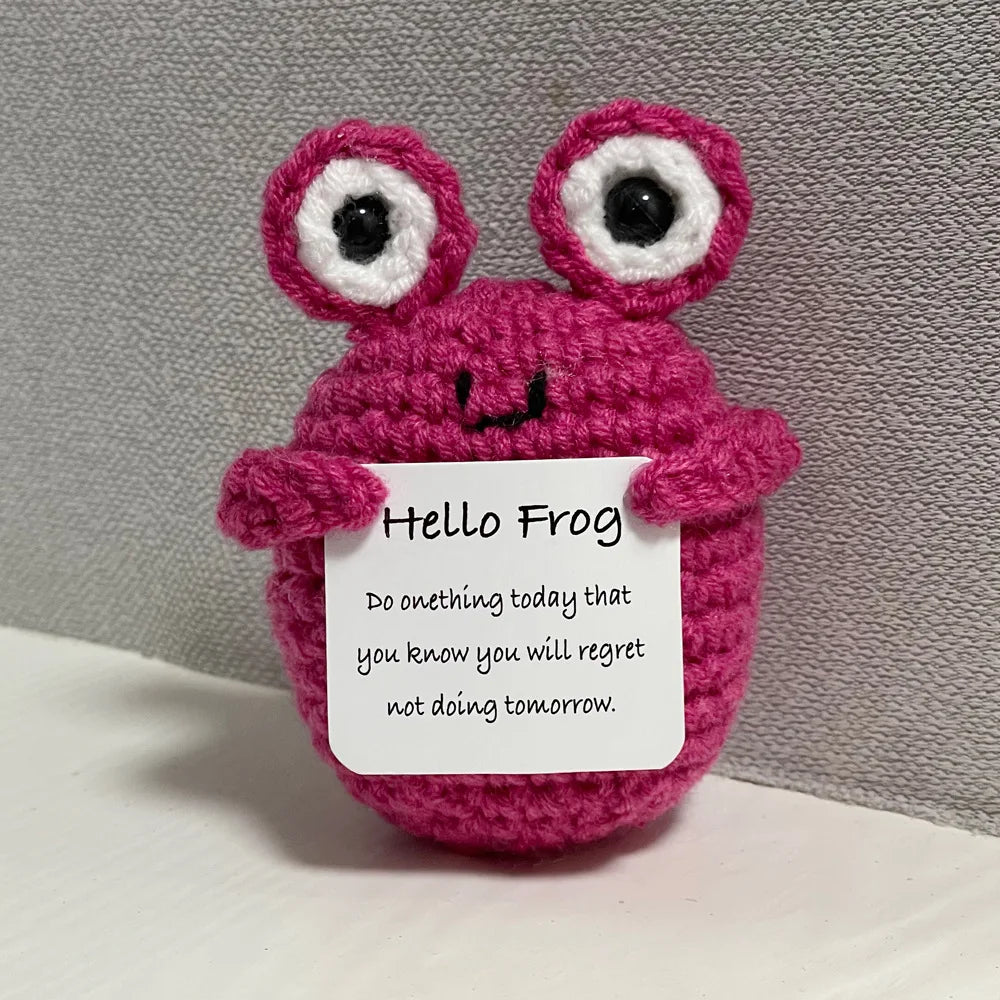 Handmade Crochet Turtle Plush – “You’re Turtle-y Awesome” Positive Support Doll Gift