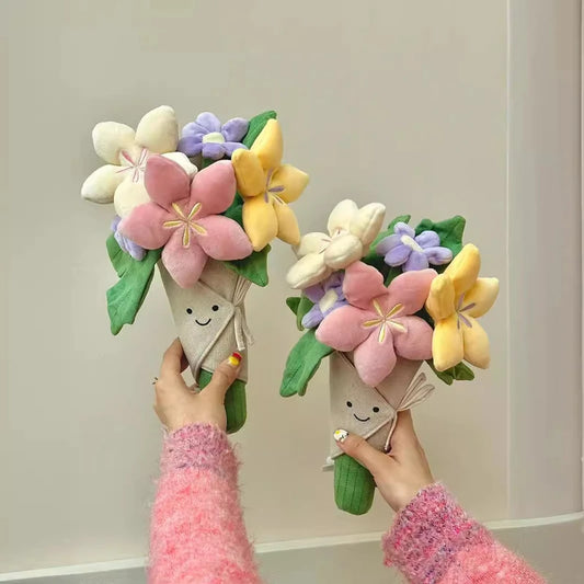 Plush Tulip Flower Bouquet – Soft Decorative Gift
