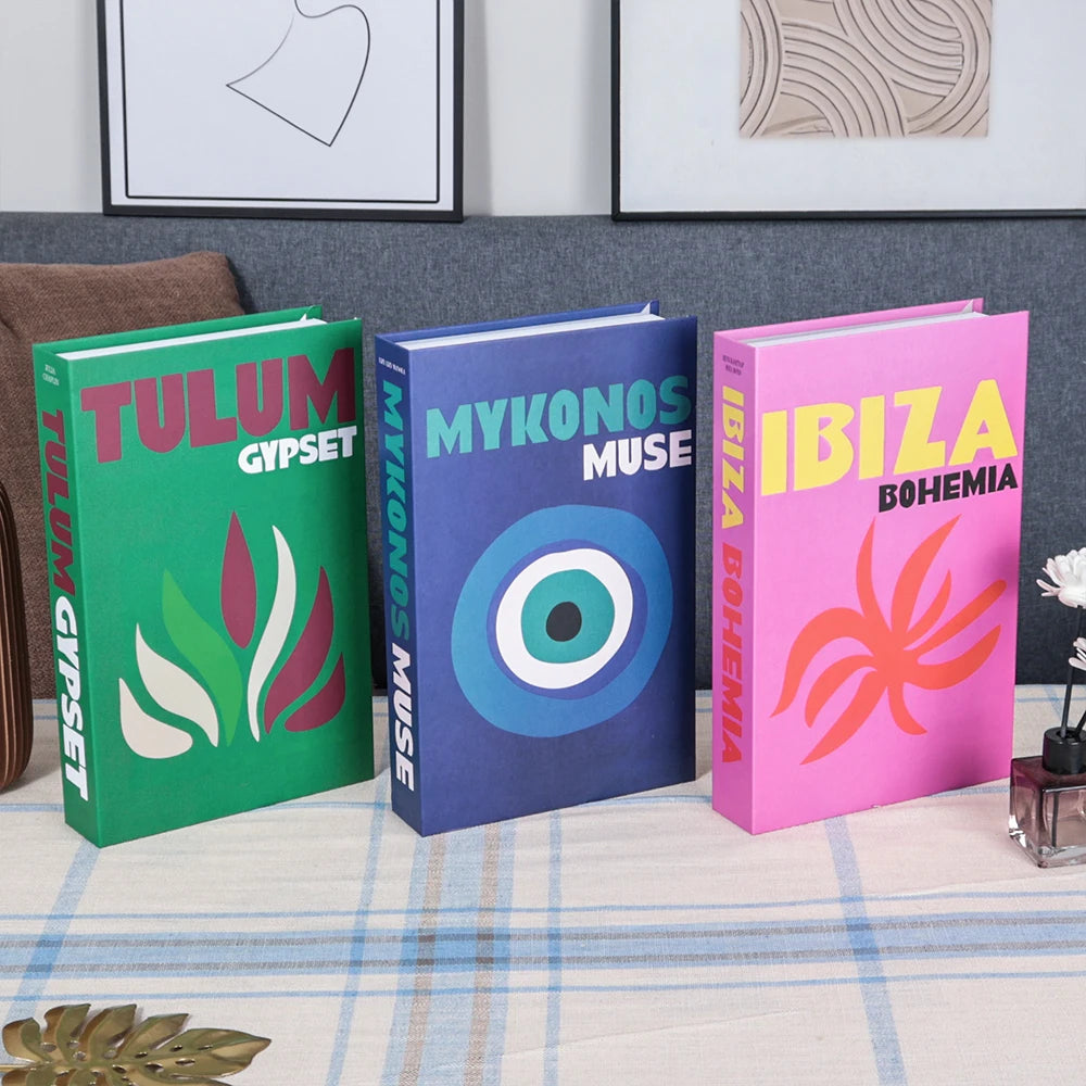 3Pcs Fashion Decorative Books – Modern Coffee Table Accent