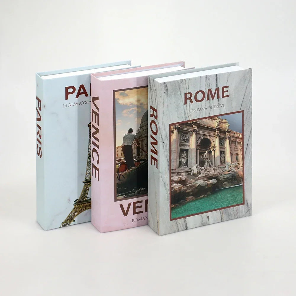 3Pcs Fashion Decorative Books – Modern Coffee Table Accent