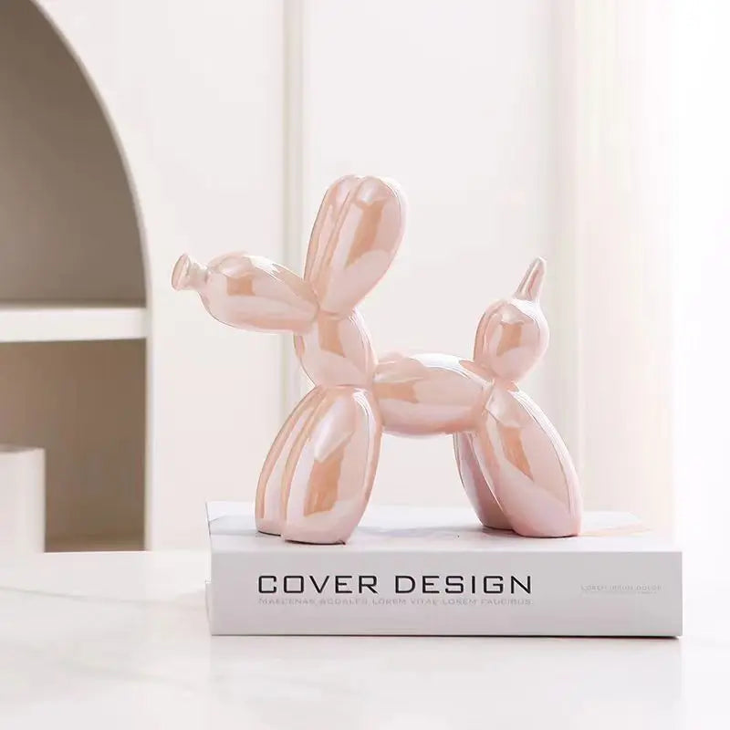 Mini Balloon Dog Sculpture – Abstract Ceramic Desk Ornament