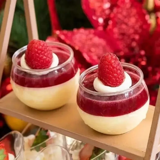 Mini Honey Pot Dessert Cups – 10/20PCS Clear Round Snack & Pudding Containers