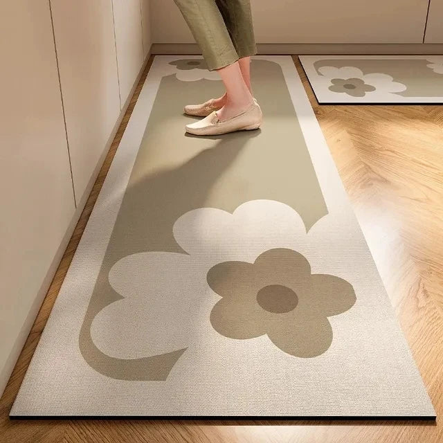 Soft Diatomite Kitchen Floor Mat – Super Absorbent, Anti-Slip, Quick Drying