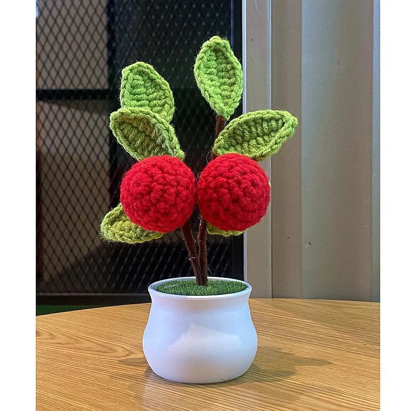 DIY Handwoven Woolen Mini Potted Flower – Cute Desk Decor & Gift