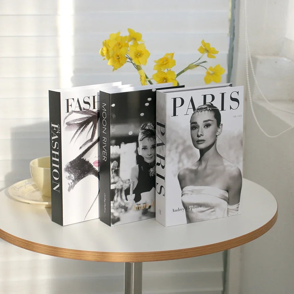 3Pcs Fashion Decorative Books – Modern Coffee Table Accent