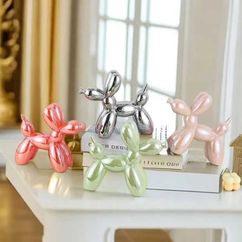 Mini Balloon Dog Sculpture – Abstract Ceramic Desk Ornament