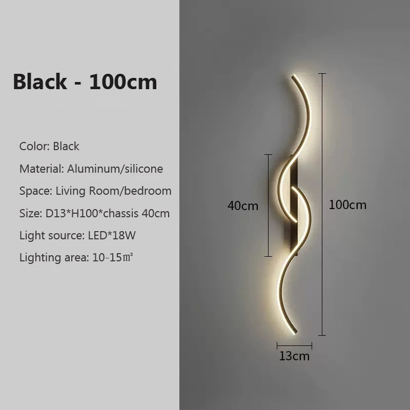 Lumen Curve Wall Light – Sculptural LED Fixture for Modern Spaces
