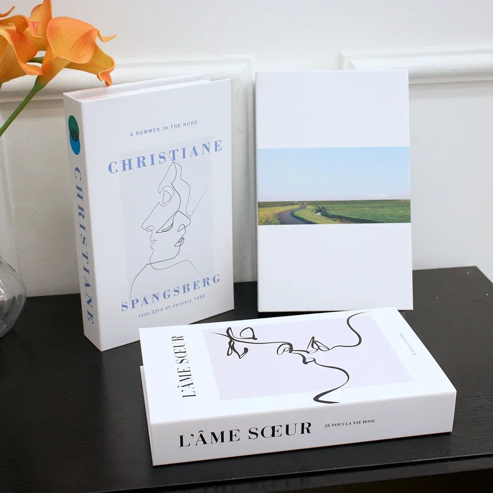 3Pcs Fashion Decorative Books – Modern Coffee Table Accent