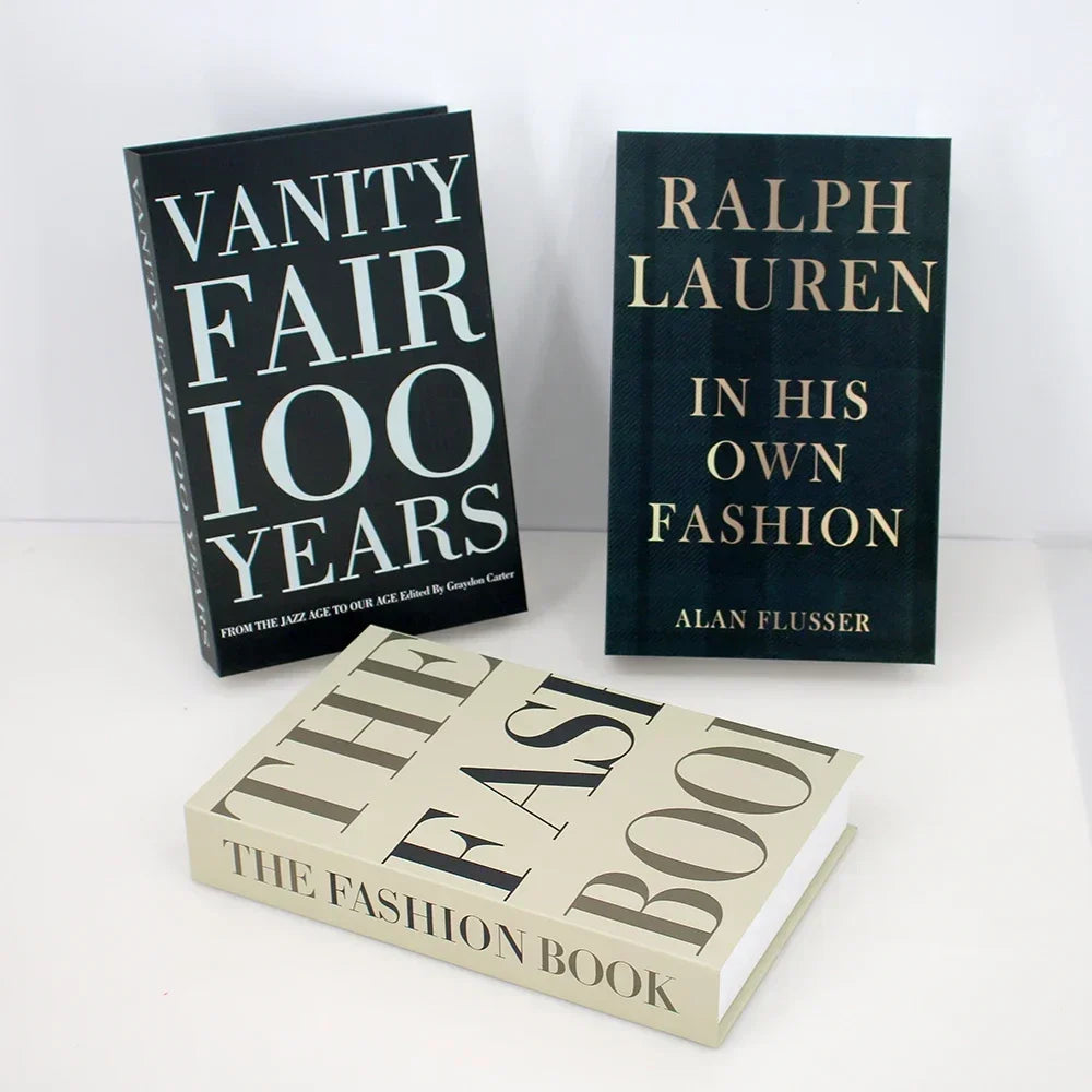 3Pcs Fashion Decorative Books – Modern Coffee Table Accent