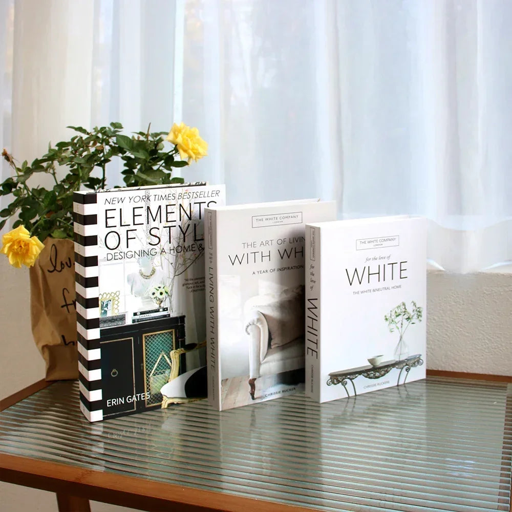 3Pcs Fashion Decorative Books – Modern Coffee Table Accent