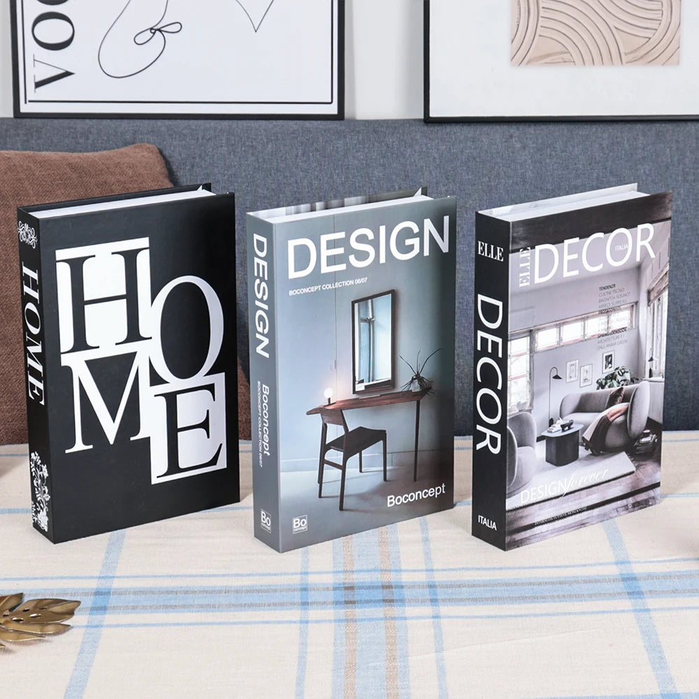3Pcs Fashion Decorative Books – Modern Coffee Table Accent