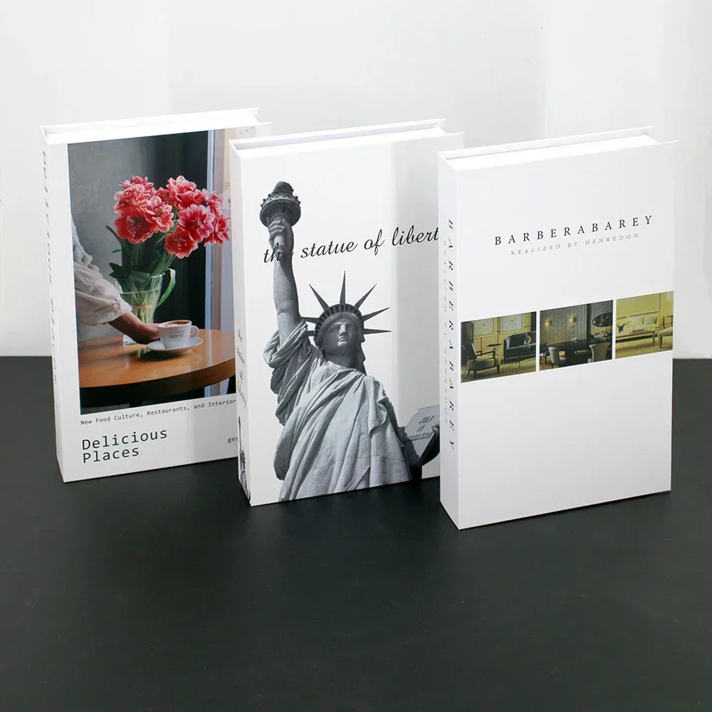 3Pcs Fashion Decorative Books – Modern Coffee Table Accent