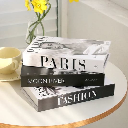 3Pcs Fashion Decorative Books – Modern Coffee Table Accent