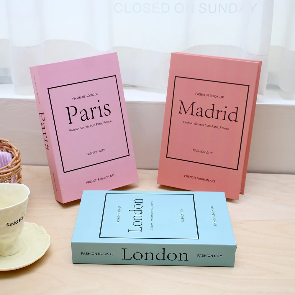 3Pcs Fashion Decorative Books – Modern Coffee Table Accent