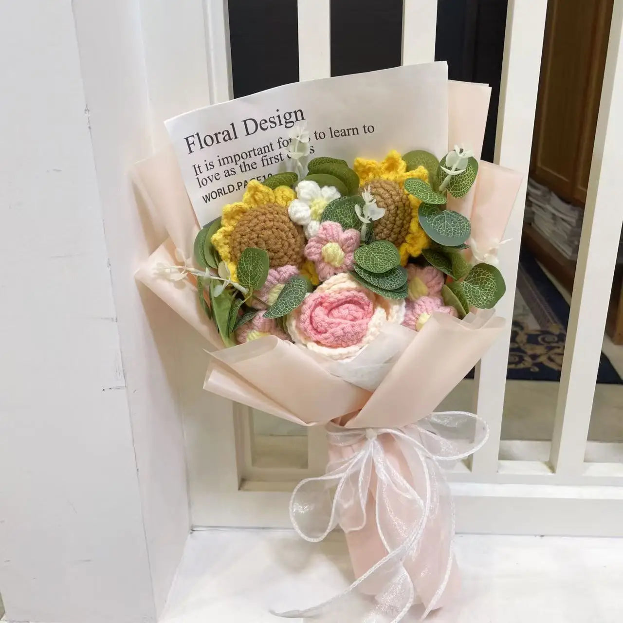 Handcrafted Knitted Flower Bouquet – Cozy Crochet Blooms for Gifting & Décor