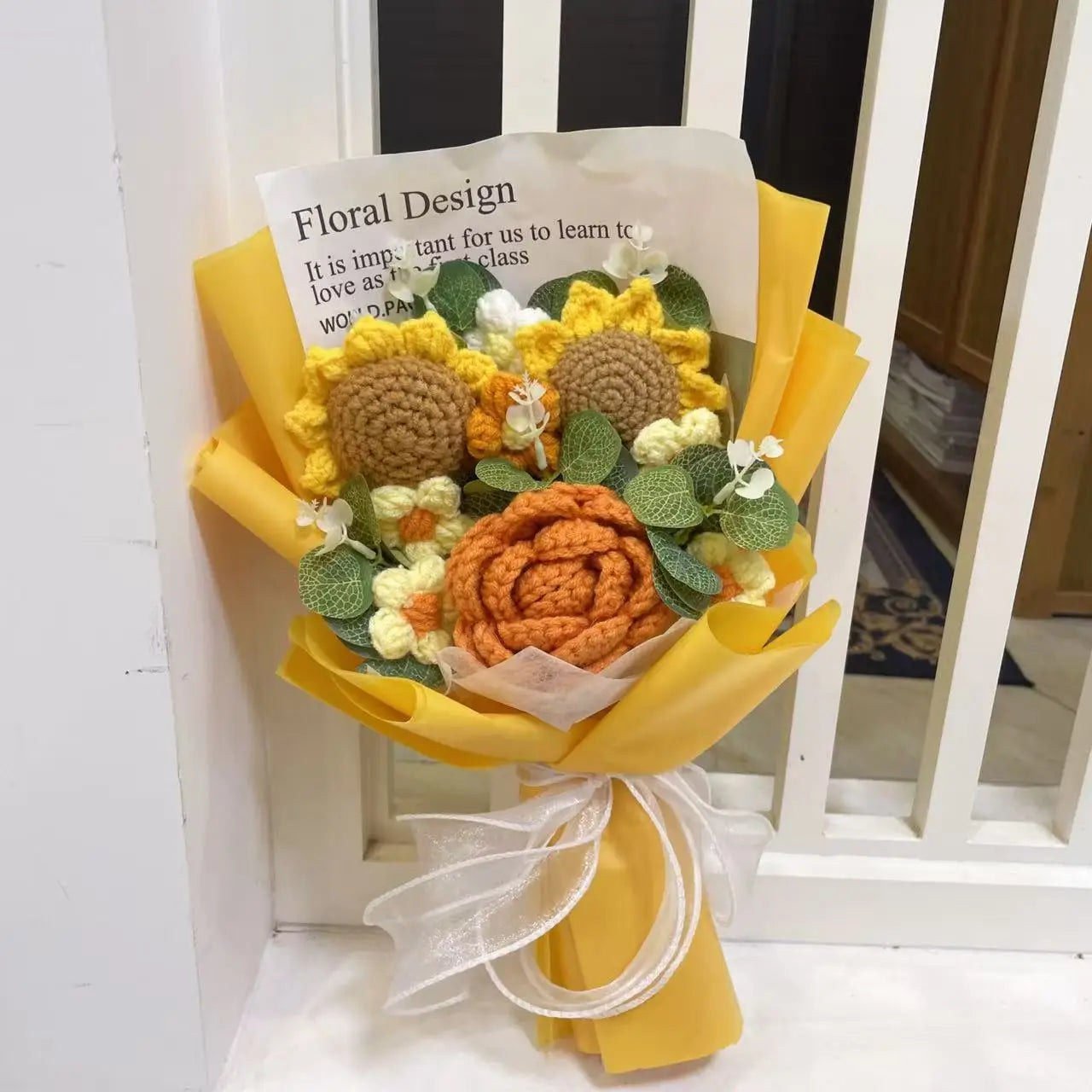 Handcrafted Knitted Flower Bouquet – Cozy Crochet Blooms for Gifting & Décor