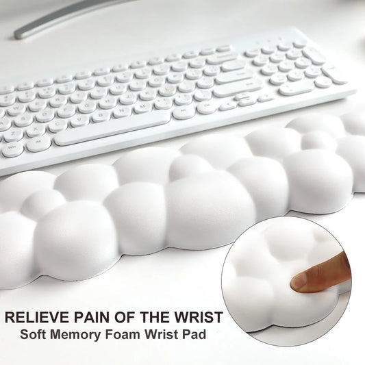 Cloud-Shaped Memory Foam Wrist Rest – Ergonomic Anti-Slip Keyboard & Mouse Pad Support