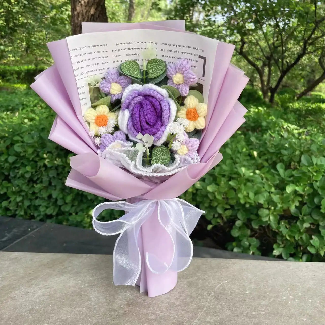 Handcrafted Knitted Flower Bouquet – Cozy Crochet Blooms for Gifting & Décor