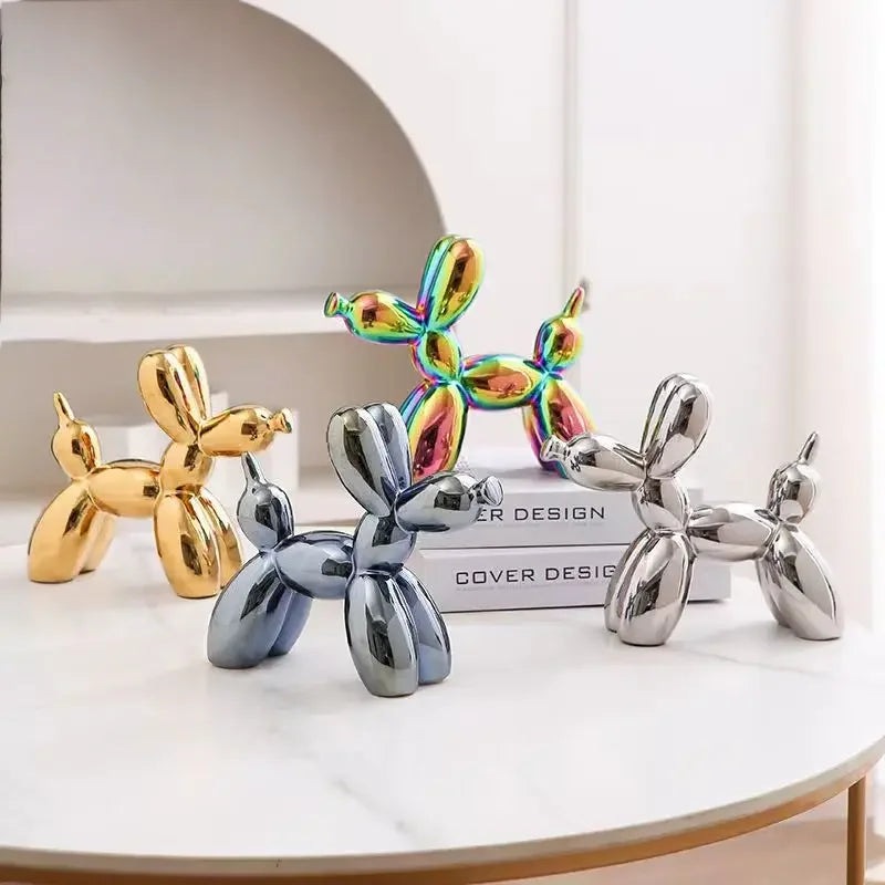 Mini Balloon Dog Sculpture – Abstract Ceramic Desk Ornament