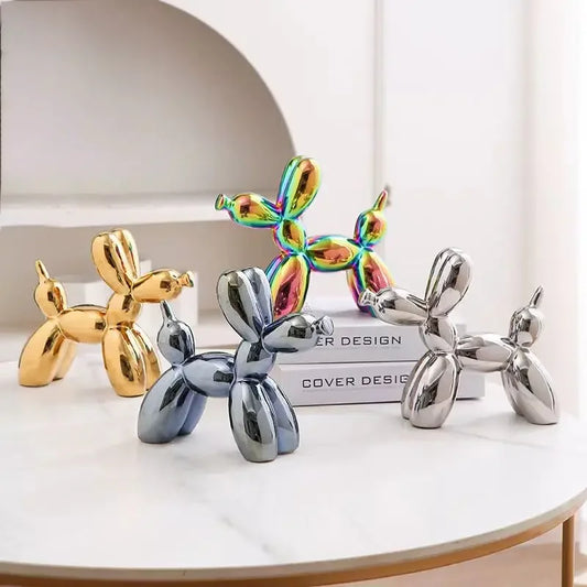 Mini Balloon Dog Sculpture – Abstract Ceramic Desk Ornament
