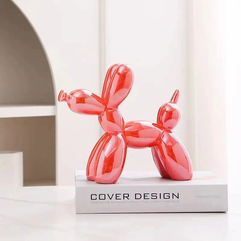 Mini Balloon Dog Sculpture – Abstract Ceramic Desk Ornament