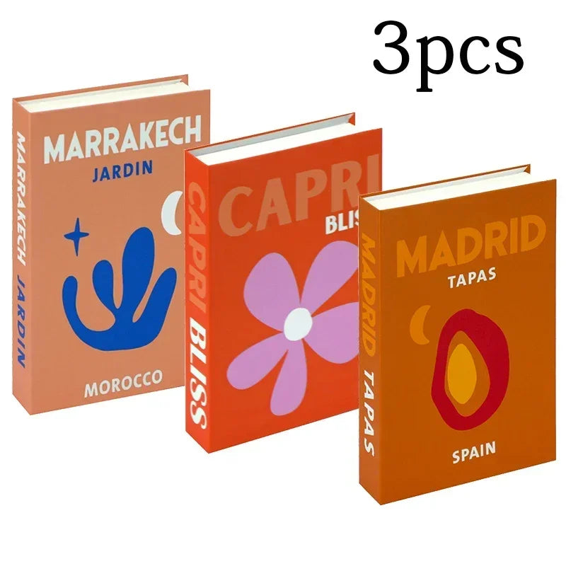 3Pcs Fashion Decorative Books – Modern Coffee Table Accent