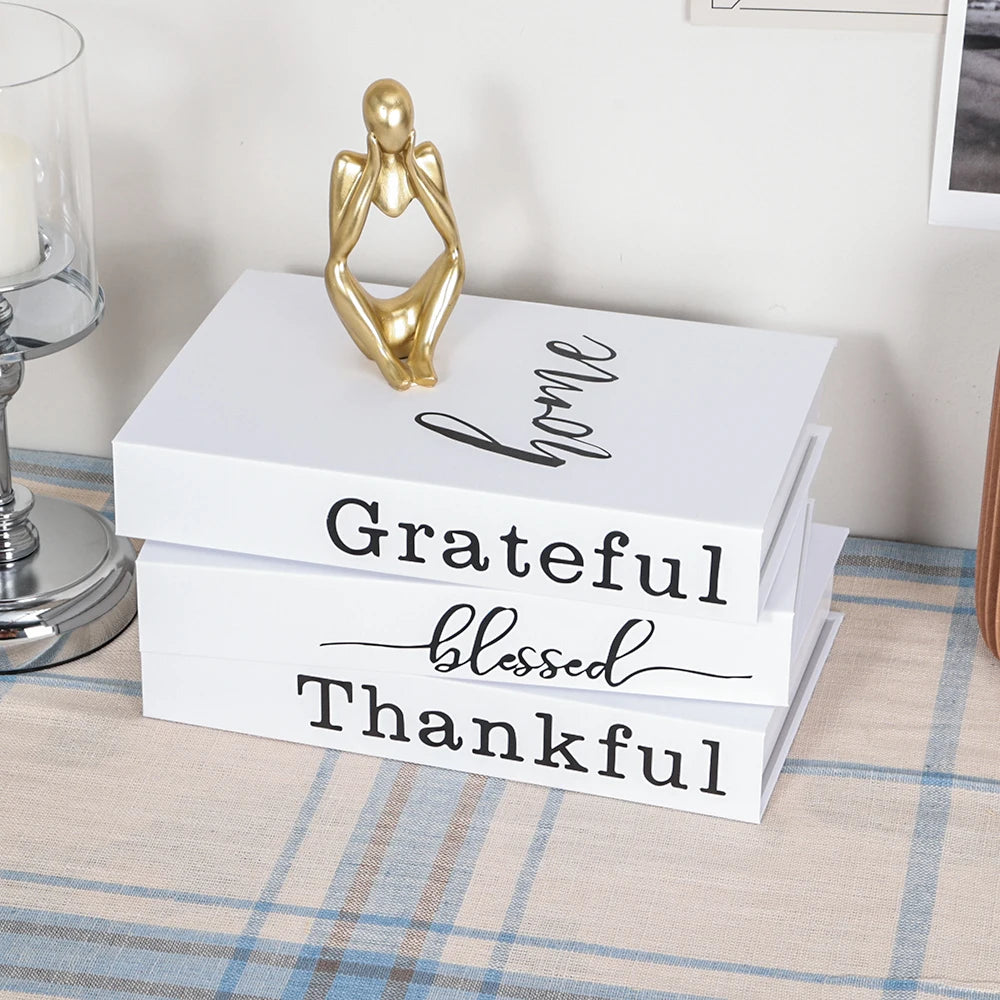 3Pcs Fashion Decorative Books – Modern Coffee Table Accent