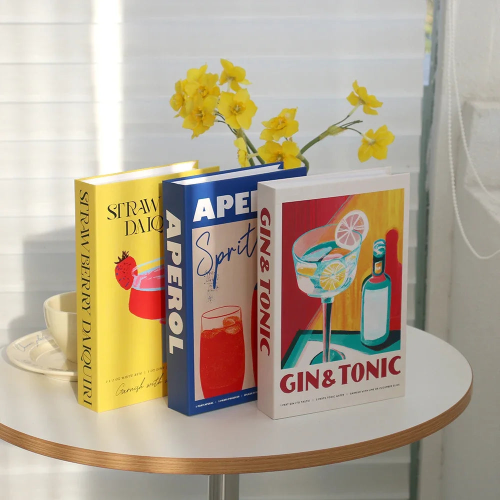 3Pcs Fashion Decorative Books – Modern Coffee Table Accent