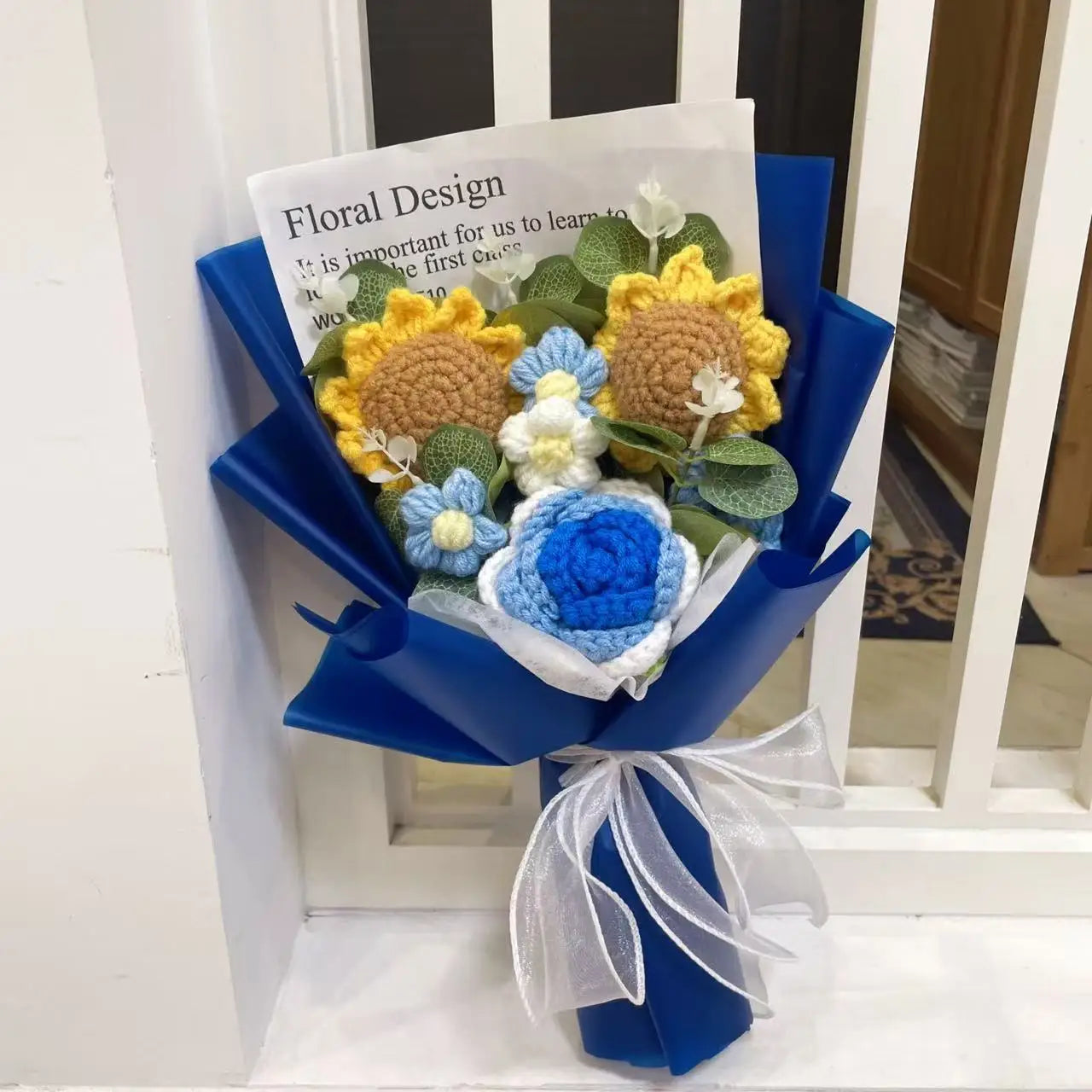 Handcrafted Knitted Flower Bouquet – Cozy Crochet Blooms for Gifting & Décor