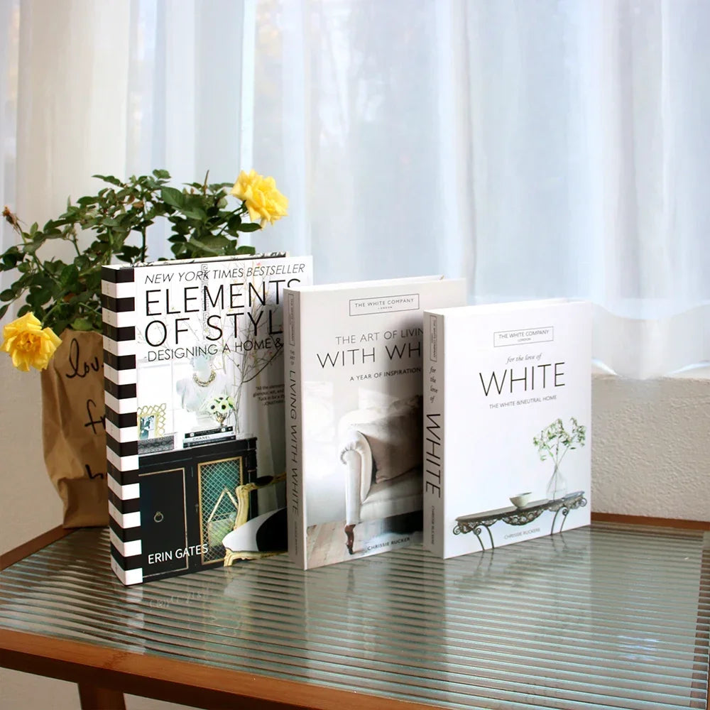 3Pcs Fashion Decorative Books – Modern Coffee Table Accent